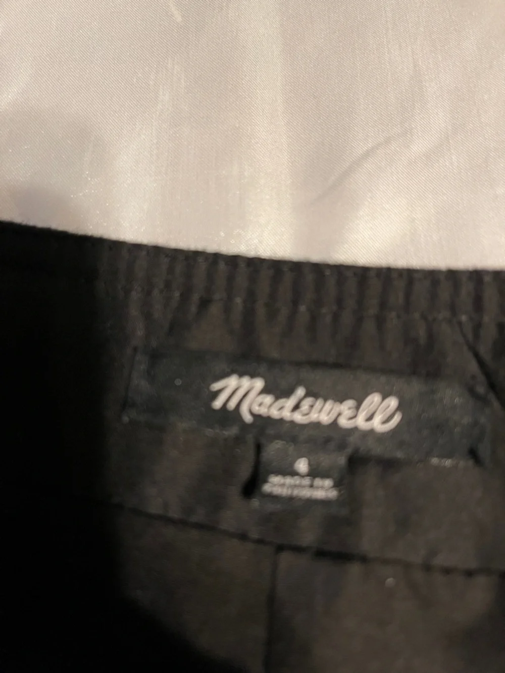 Madewell Black Windowpane Mini Skirt with Ring Detail - Picture 3 of 6